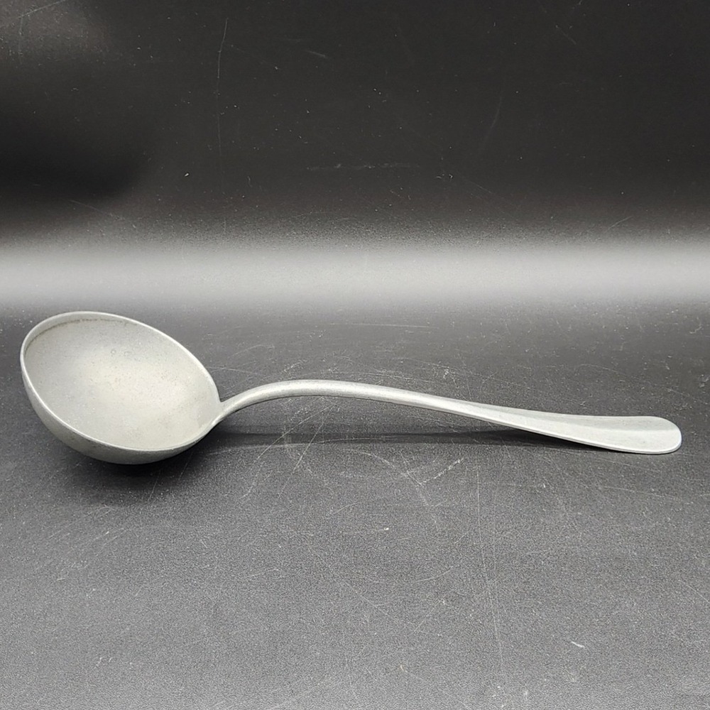 Germany Silver Aluminum Ladle Vintage MCM Minimalist Serving Spoon Retro